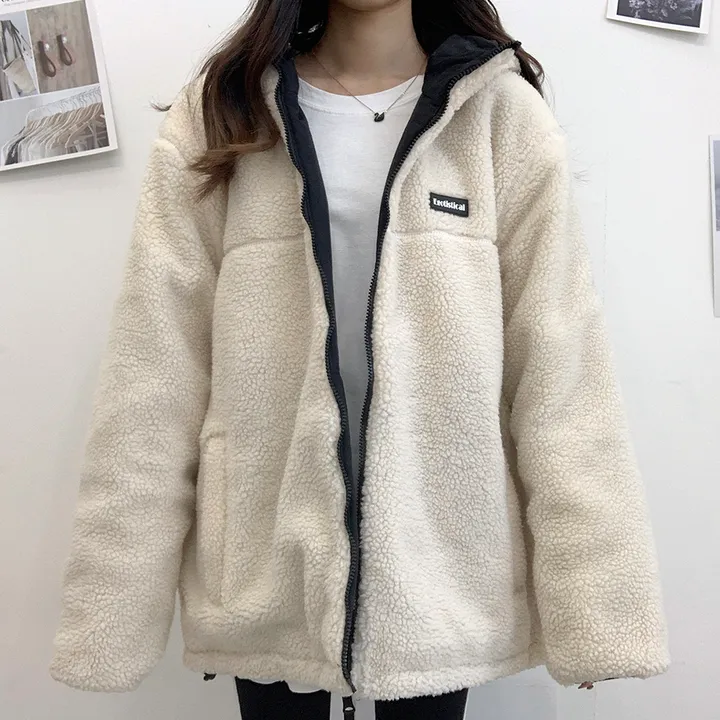 [양면가능!/M~2XL] 패치 양털자켓 후리스 후드집업 (리버시블!) 3컬러 상세 이미지 29