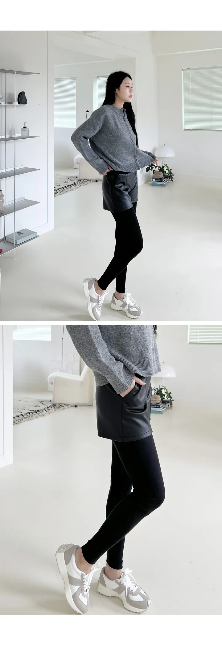 바란 가죽반바지 레깅스 상세 이미지 8