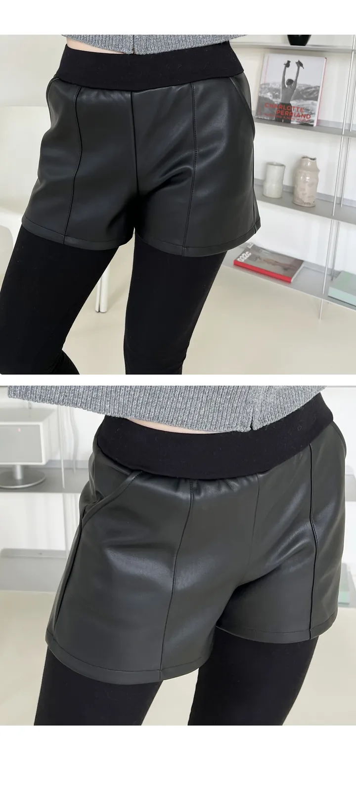 바란 가죽반바지 레깅스 상세 이미지 11