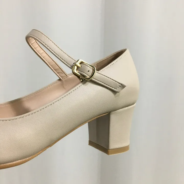 [당일배송/국산수제] 5cm,8cm 라운드 메리제인 쿠션 통굽 힐 상세 이미지 16