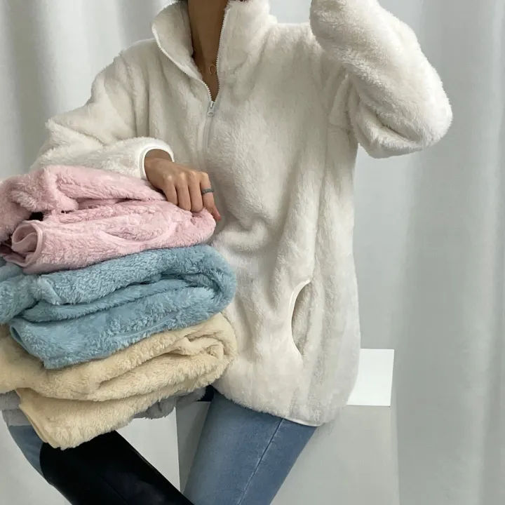 퀄리티🥇당일발송💖[1+1할인/L~XL사이즈] 보들보들 데일리 인생템 도톰 플리스 집업 양털 후리스 6color 상세 이미지 3