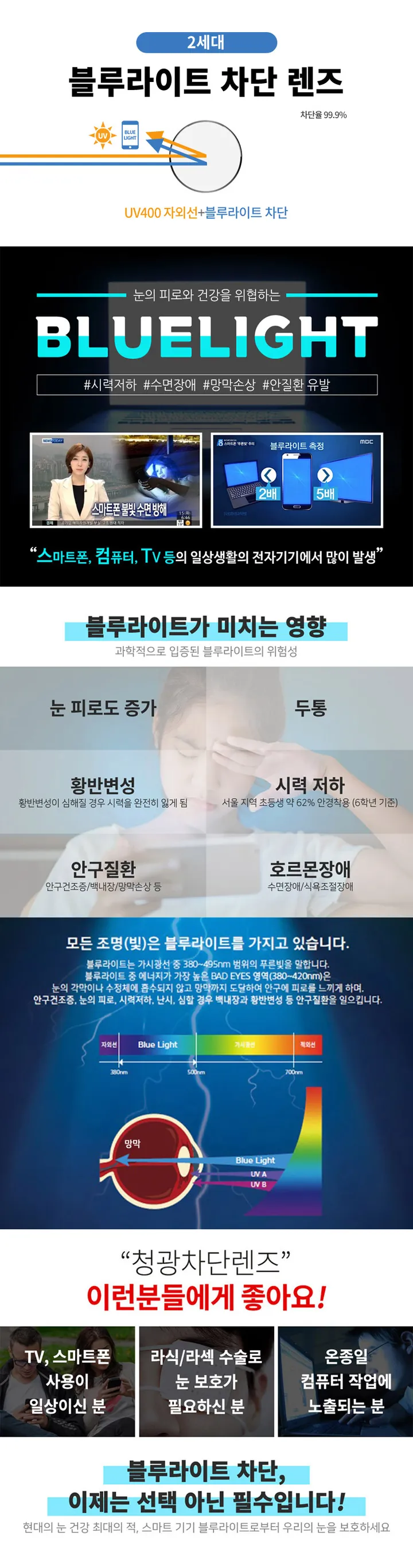 블루라이트 오버사이즈 패션 뿔테 안경 시력보호안경 상세 이미지 19