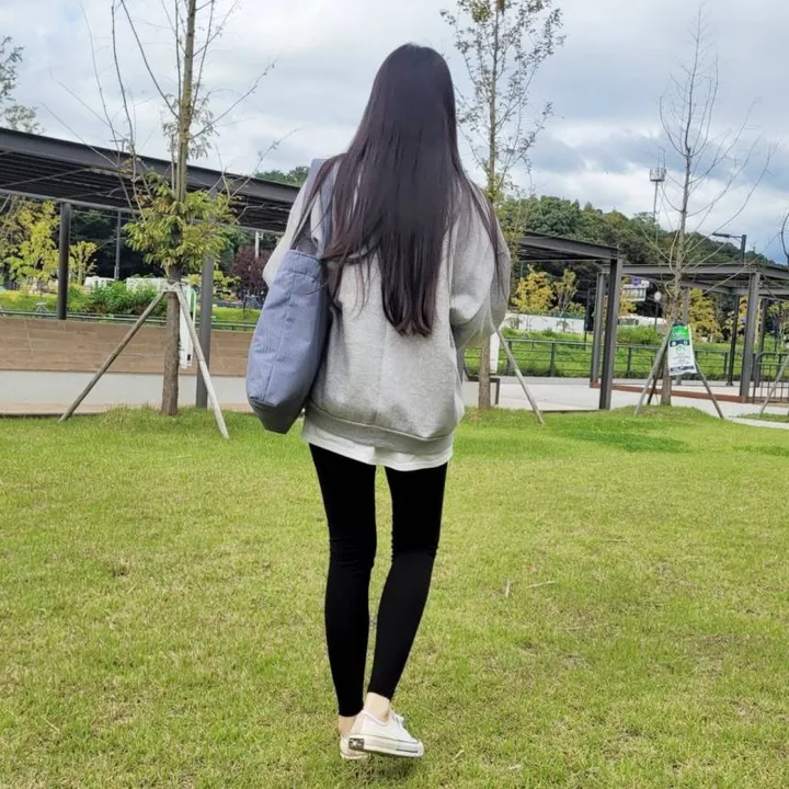 빅사이즈 국산 쫀쫀한 면스판 9부레깅스 무발 컬러레깅스 상세 이미지 7