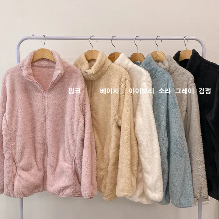 (🧡최저가 / 남녀공용🧡) 따뜻 플리스 후리스 커플 포근 털 겨울 집업 (L~XL) 상세 이미지 2