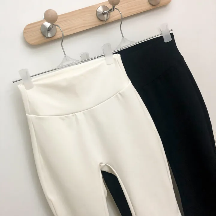 기능성원단 속기모 슬림 스판 하이웨스트 부츠컷 보정 레깅스 팬츠 2color 상세 이미지 1