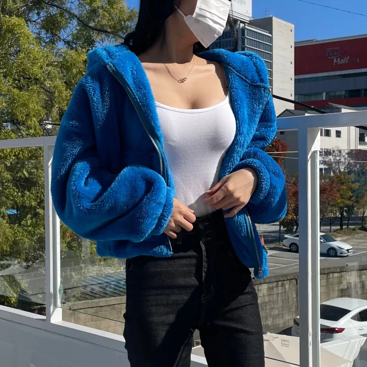 *최저가/포닥포닥* 반크롭 보아털 후드집업 상세 이미지 18