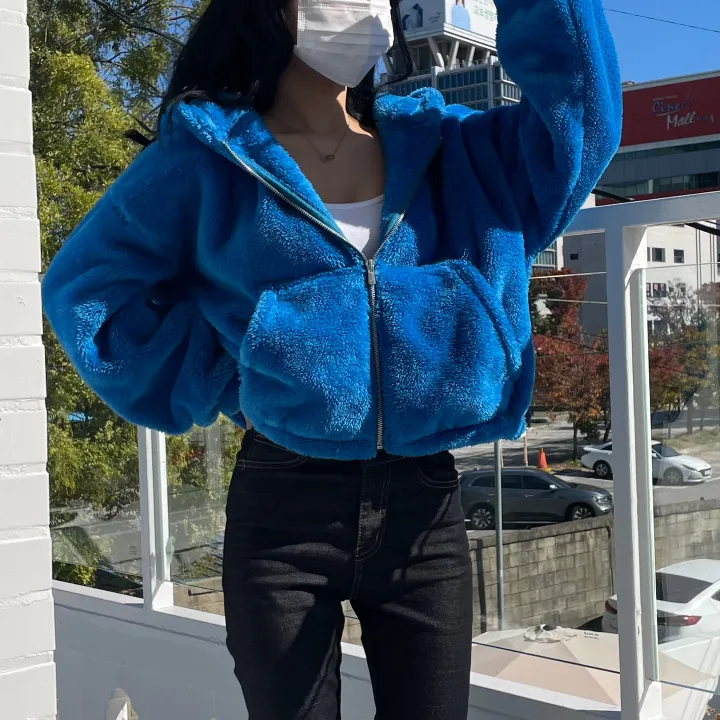 *최저가/포닥포닥* 반크롭 보아털 후드집업 상세 이미지 20