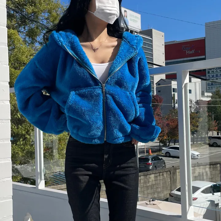 *최저가/포닥포닥* 반크롭 보아털 후드집업 상세 이미지 21