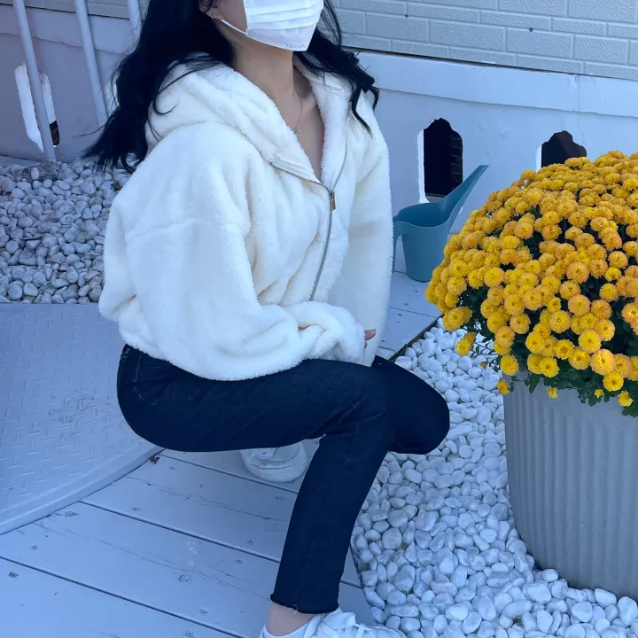 *최저가/포닥포닥* 반크롭 보아털 후드집업 상세 이미지 25