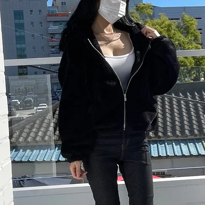 *최저가/포닥포닥* 반크롭 보아털 후드집업 상세 이미지 26