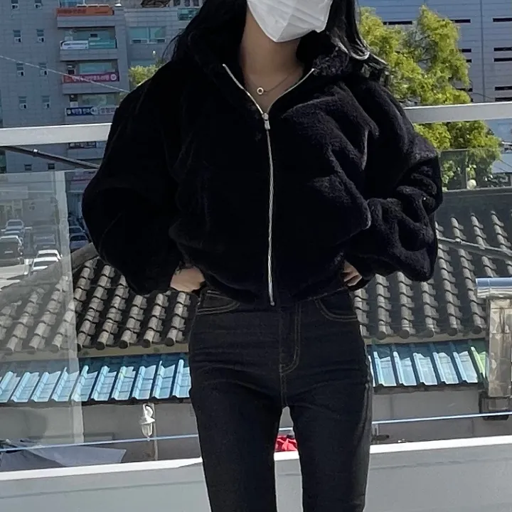 *최저가/포닥포닥* 반크롭 보아털 후드집업 상세 이미지 28