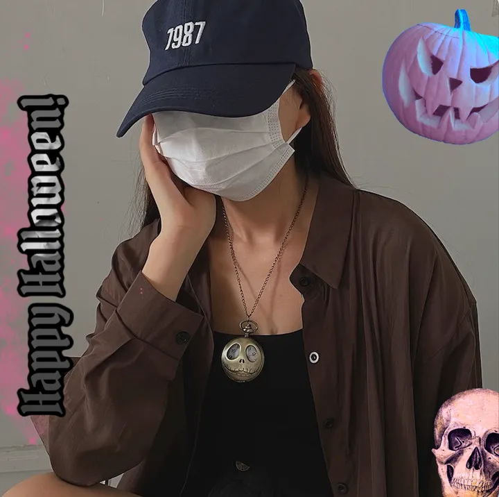 심플 해골 회중시계 상세 이미지 3