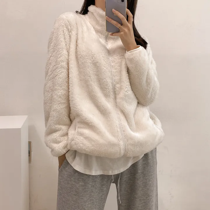 (🧡최저가 / 남녀공용🧡) 따뜻 플리스 후리스 커플 포근 털 겨울 집업 (L~XL) 상세 이미지 18