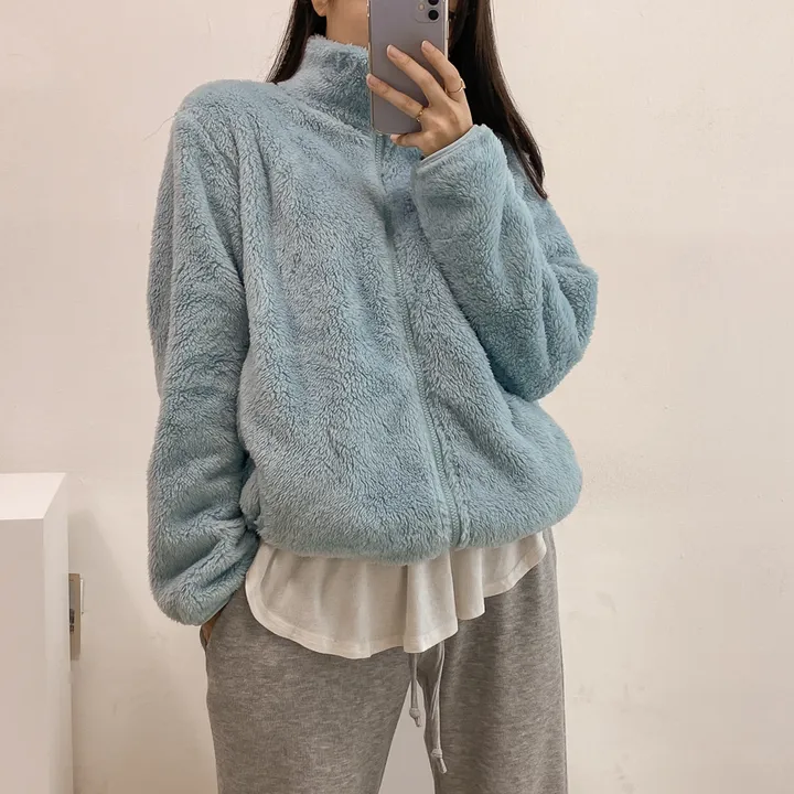 (🧡최저가 / 남녀공용🧡) 따뜻 플리스 후리스 커플 포근 털 겨울 집업 (L~XL) 상세 이미지 13