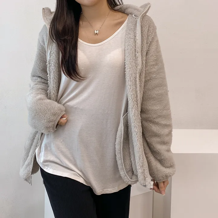 (🧡최저가 / 남녀공용🧡) 따뜻 플리스 후리스 커플 포근 털 겨울 집업 (L~XL) 상세 이미지 29