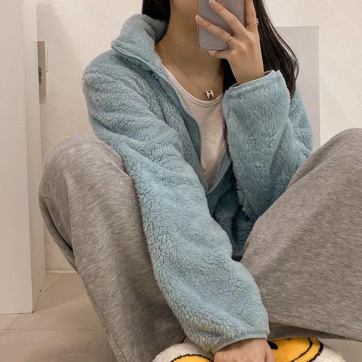 (🧡최저가 / 남녀공용🧡) 따뜻 플리스 후리스 커플 포근 털 겨울 집업 (L~XL) 상세 이미지 15