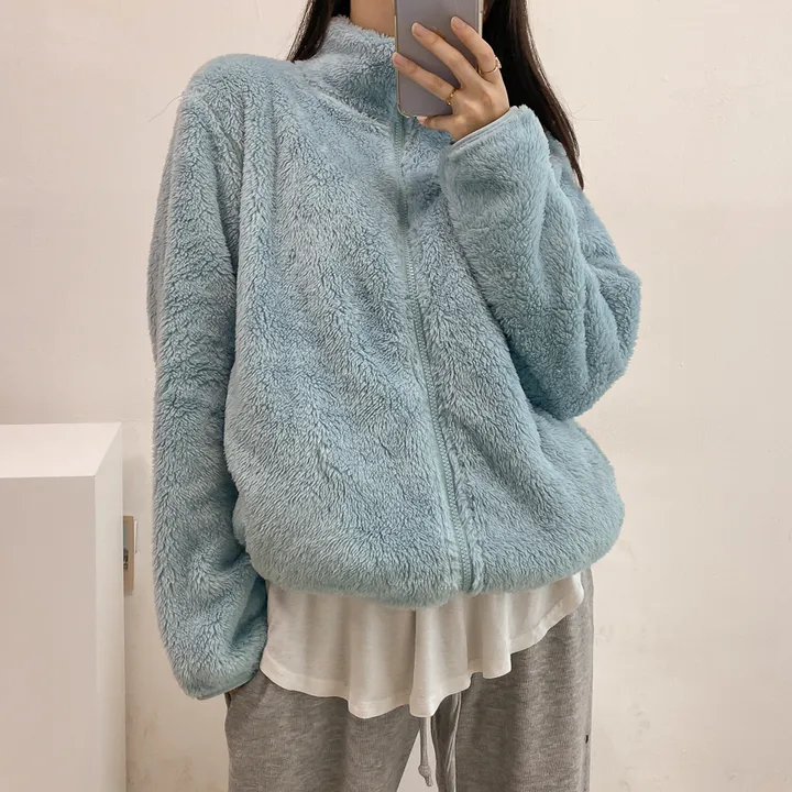 (🧡최저가 / 남녀공용🧡) 따뜻 플리스 후리스 커플 포근 털 겨울 집업 (L~XL) 상세 이미지 12