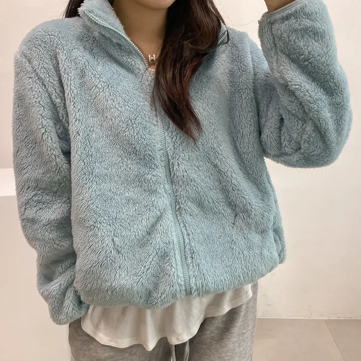 (🧡최저가 / 남녀공용🧡) 따뜻 플리스 후리스 커플 포근 털 겨울 집업 (L~XL) 상세 이미지 10