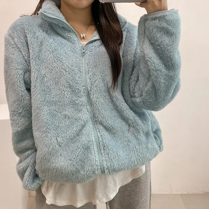 (🧡최저가 / 남녀공용🧡) 따뜻 플리스 후리스 커플 포근 털 겨울 집업 (L~XL) 상세 이미지 11