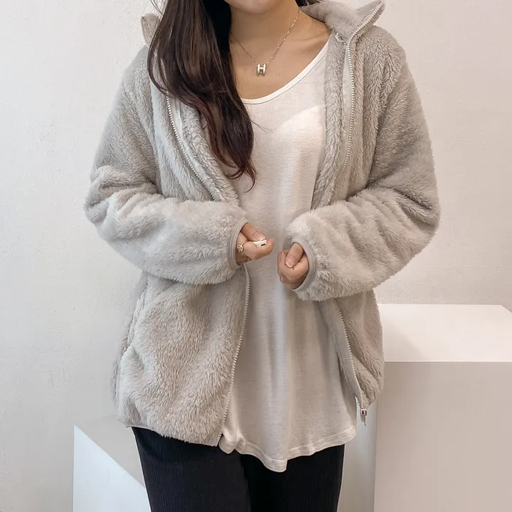 (🧡최저가 / 남녀공용🧡) 따뜻 플리스 후리스 커플 포근 털 겨울 집업 (L~XL) 상세 이미지 30