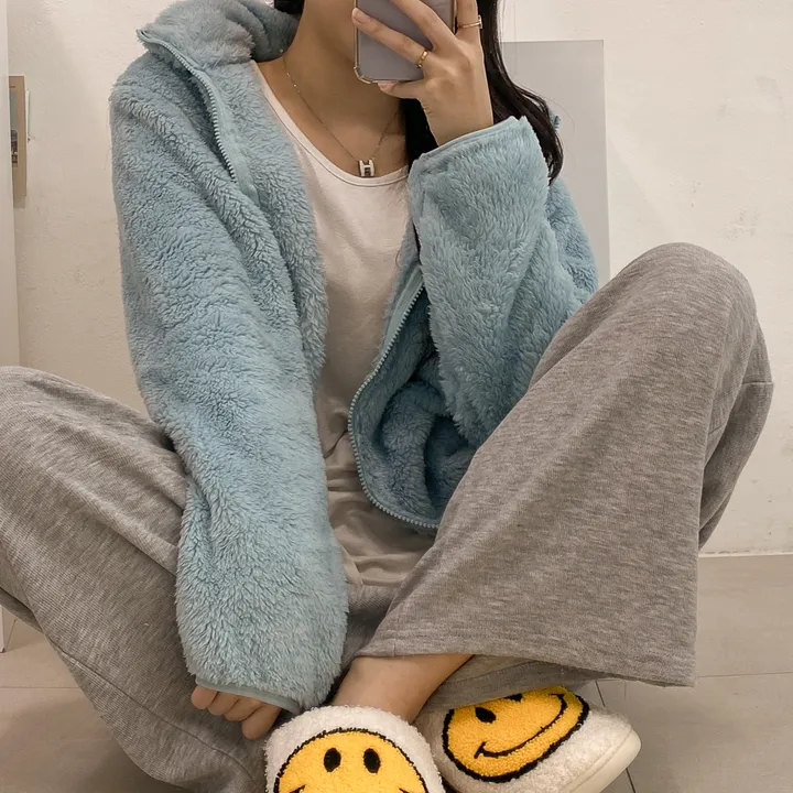 (🧡최저가 / 남녀공용🧡) 따뜻 플리스 후리스 커플 포근 털 겨울 집업 (L~XL) 상세 이미지 14