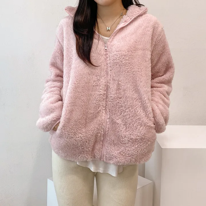 (🧡최저가 / 남녀공용🧡) 따뜻 플리스 후리스 커플 포근 털 겨울 집업 (L~XL) 상세 이미지 35