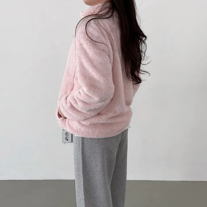 [L~XL]후끈 부드러운 양털 루즈핏 후리스 집업 상세 이미지 11
