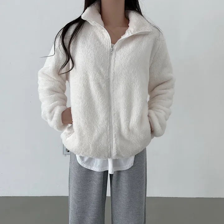 [L~XL]후끈 부드러운 양털 루즈핏 후리스 집업 상세 이미지 23