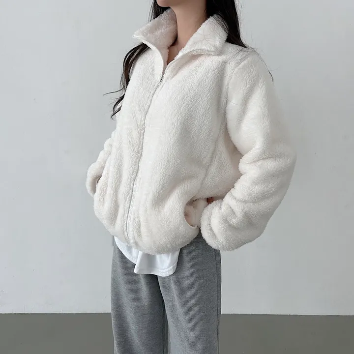 [L~XL]후끈 부드러운 양털 루즈핏 후리스 집업 상세 이미지 22