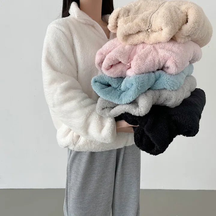 [L~XL]후끈 부드러운 양털 루즈핏 후리스 집업 상세 이미지 20
