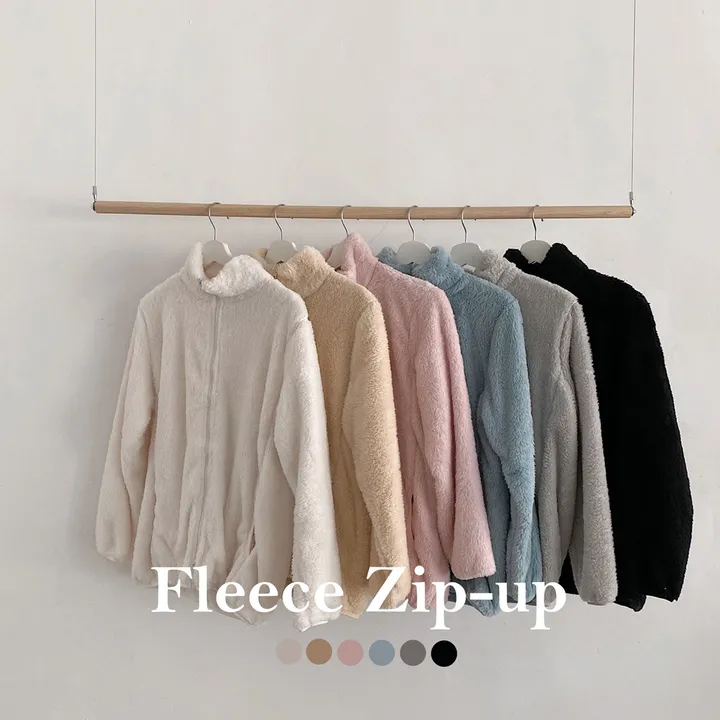 [L~XL]후끈 부드러운 양털 루즈핏 후리스 집업 상세 이미지 1