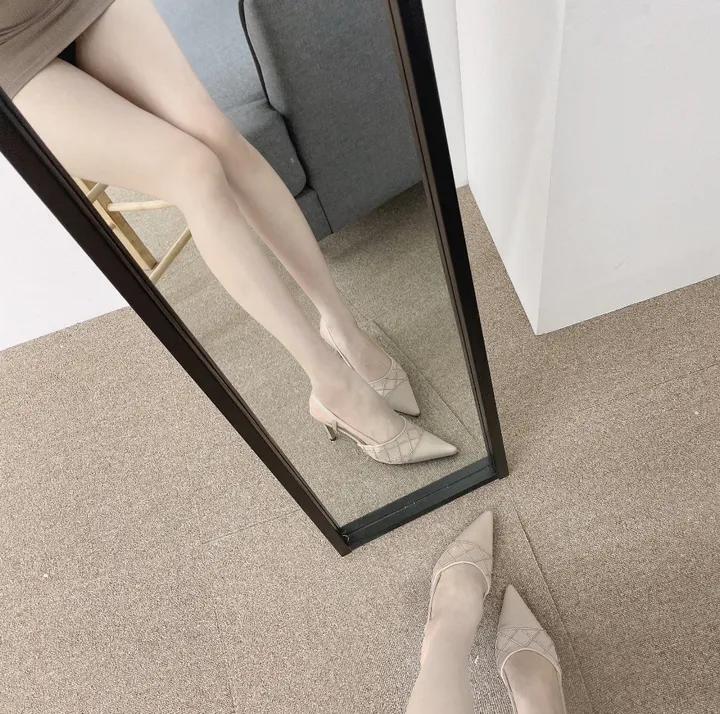 [고퀄 필수템] 새틴 스틸레토 힐 슬링백 상세 이미지 8