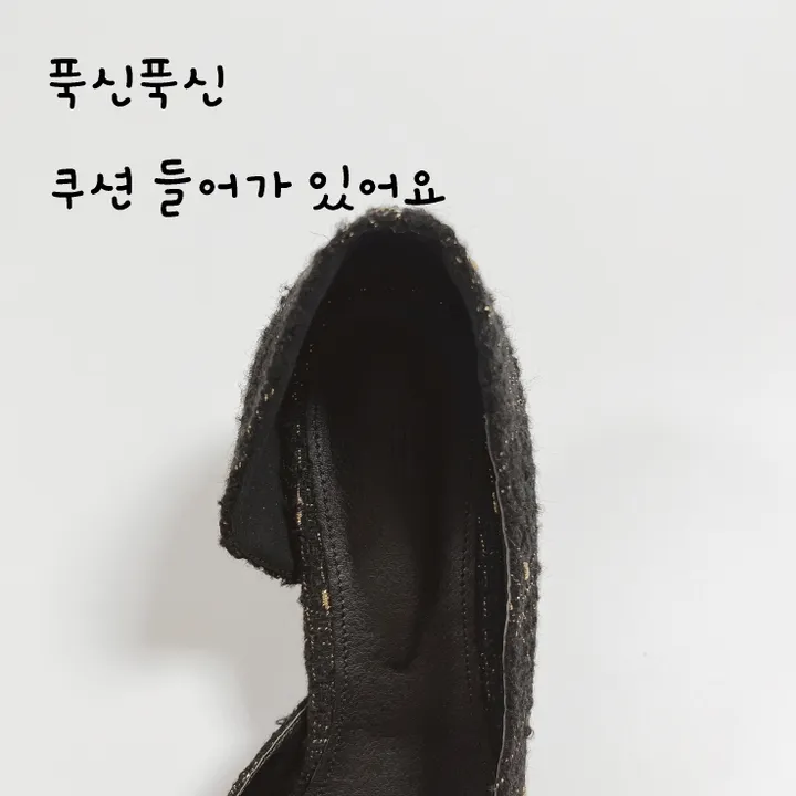 스틸레토 체크 사이드오픈 미들힐 상세 이미지 16