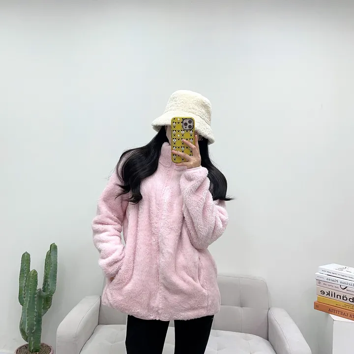 (남녀공용) 몽실 보아털 양털 오버핏 후리스 집업 상세 이미지 18