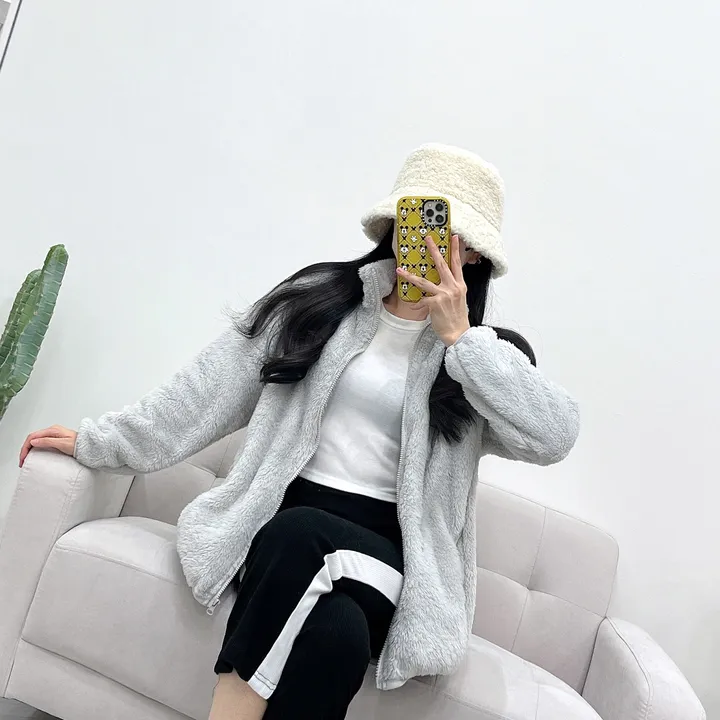 (남녀공용) 몽실 보아털 양털 오버핏 후리스 집업 상세 이미지 22