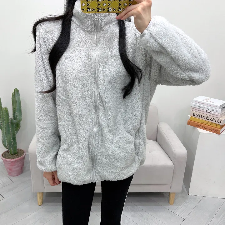 (남녀공용) 몽실 보아털 양털 오버핏 후리스 집업 상세 이미지 20
