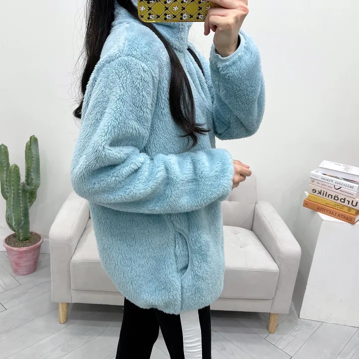(남녀공용) 몽실 보아털 양털 오버핏 후리스 집업 상세 이미지 26
