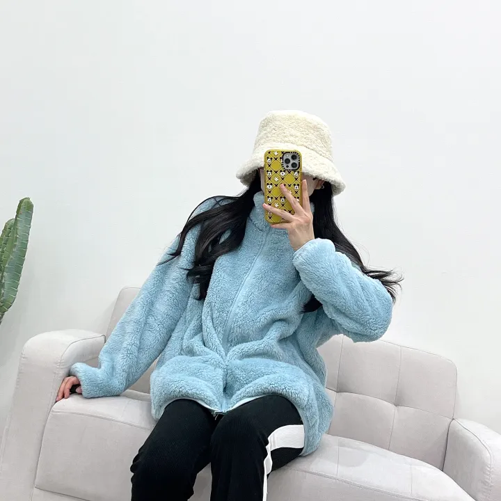 (남녀공용) 몽실 보아털 양털 오버핏 후리스 집업 상세 이미지 28
