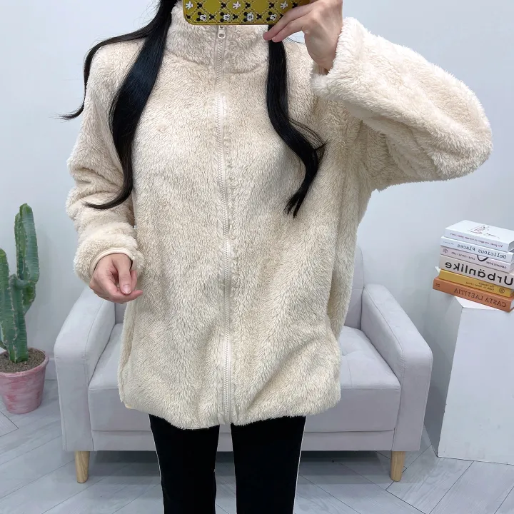 (남녀공용) 몽실 보아털 양털 오버핏 후리스 집업 상세 이미지 30