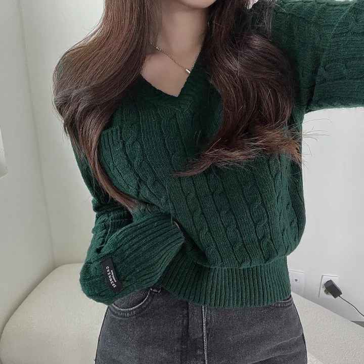 cashmere 3% 세인트 브이넥 꽈배기 니트 - 5color 상세 이미지 29