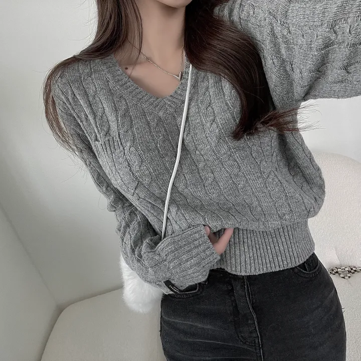 cashmere 3% 세인트 브이넥 꽈배기 니트 - 5color 상세 이미지 24