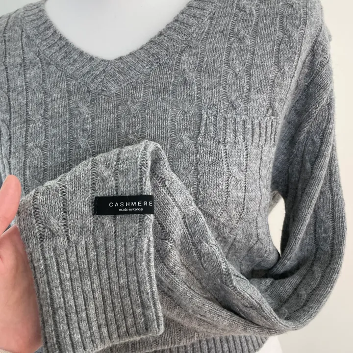 cashmere 3% 세인트 브이넥 꽈배기 니트 - 5color 상세 이미지 35