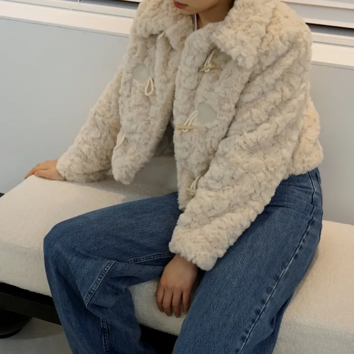 [🔥주말3일만!] 카라 양털 뽀글이 퍼자켓 겨울 떡볶이 숏자켓 상세 이미지 17