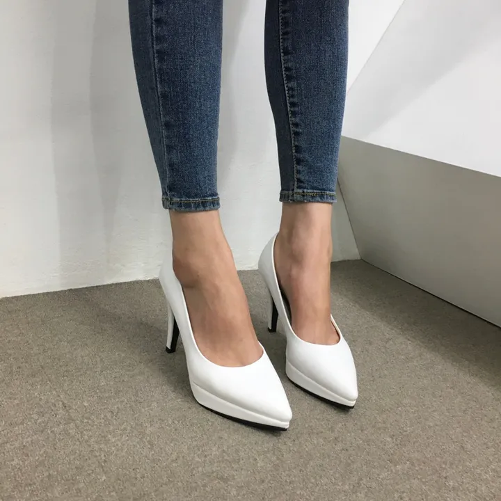 [당일배송/국산수제] 슬림 스틸레토 가보시 쿠션 베이직 힐 10cm 상세 이미지 19