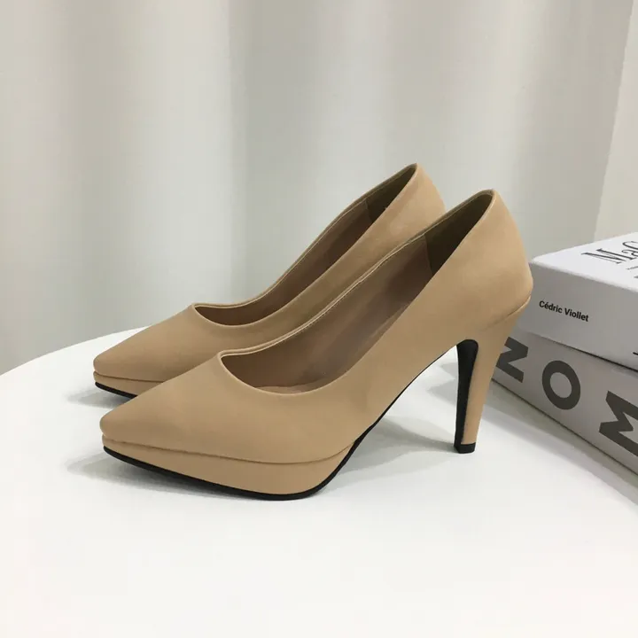 [당일배송/국산수제] 슬림 스틸레토 가보시 쿠션 베이직 힐 10cm 상세 이미지 24