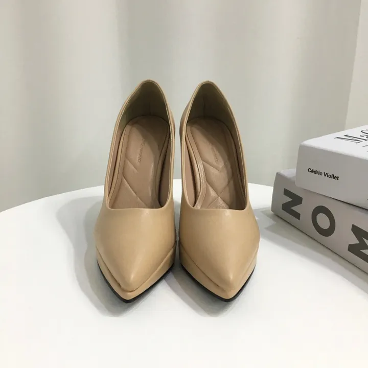 [당일배송/국산수제] 슬림 스틸레토 가보시 쿠션 베이직 힐 10cm 상세 이미지 22