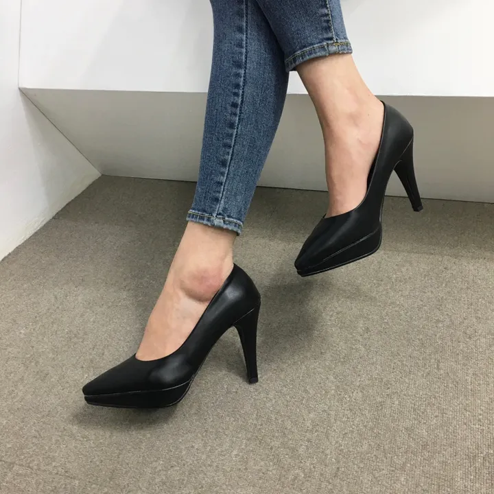 [당일배송/국산수제] 슬림 스틸레토 가보시 쿠션 베이직 힐 10cm 상세 이미지 37