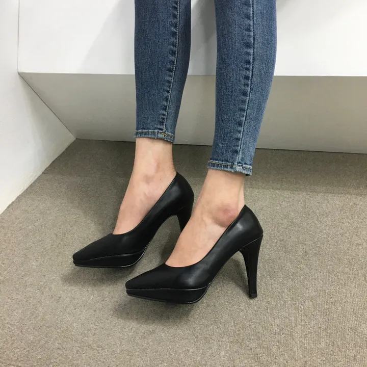 [당일배송/국산수제] 슬림 스틸레토 가보시 쿠션 베이직 힐 10cm 상세 이미지 36