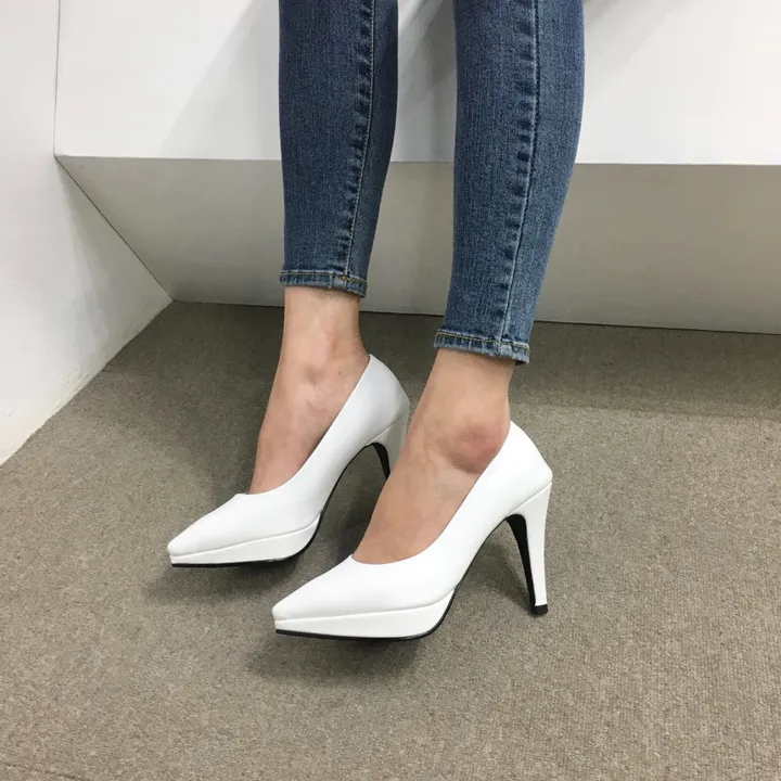 [당일배송/국산수제] 슬림 스틸레토 가보시 쿠션 베이직 힐 10cm 상세 이미지 20