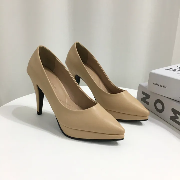 [당일배송/국산수제] 슬림 스틸레토 가보시 쿠션 베이직 힐 10cm 상세 이미지 23